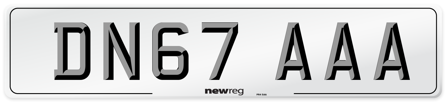 DN67 AAA Number Plate from New Reg